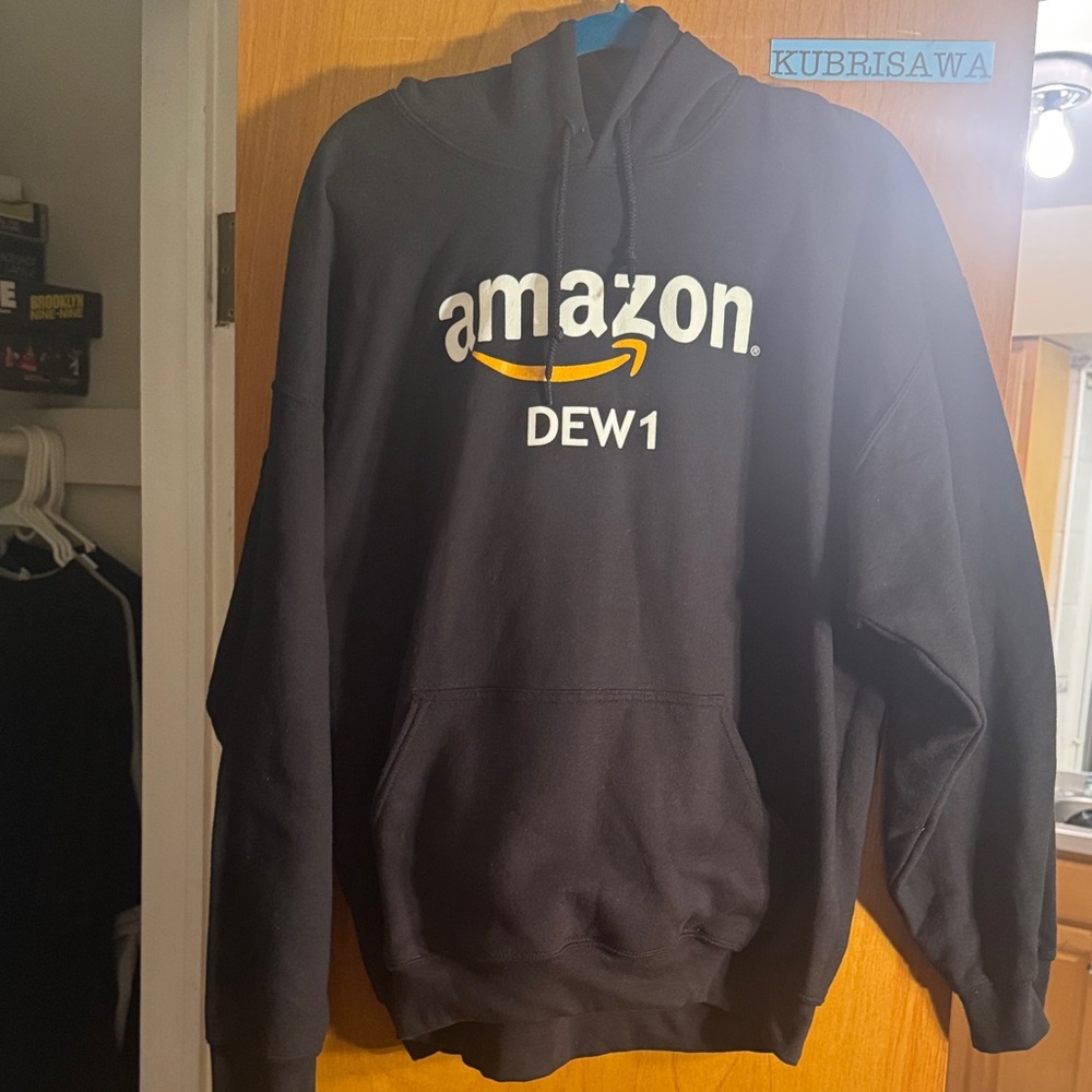 Amazon Black Hoodie Sweatshirt XL Work Clothes